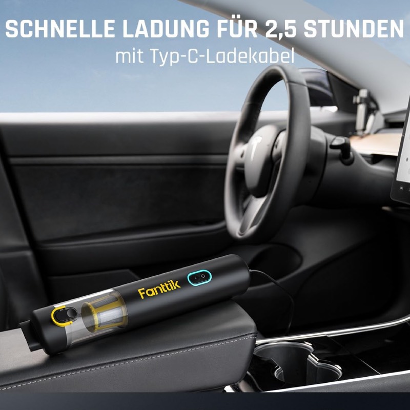 Akku-Autostaubsauger: "Slim V8 Apex" von Fanttik im Review von Fanttik