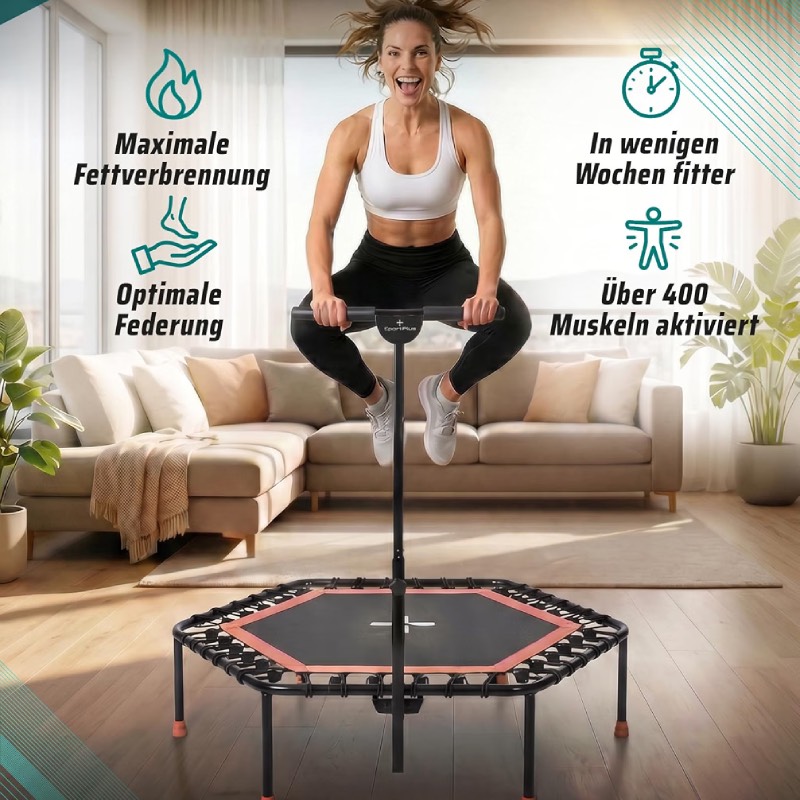 Fitness-Trampolin: "SP-T-1100" von SportPlus im Review von SportPlus
