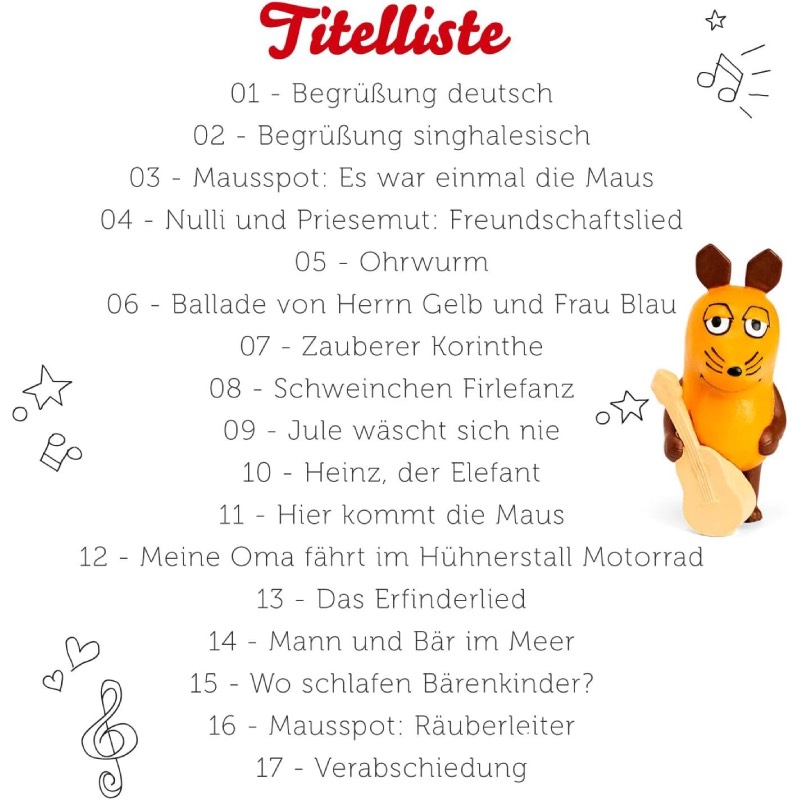Tonie Hörfigur "Die Maus – (M)auserlesene Lieder" von tonies