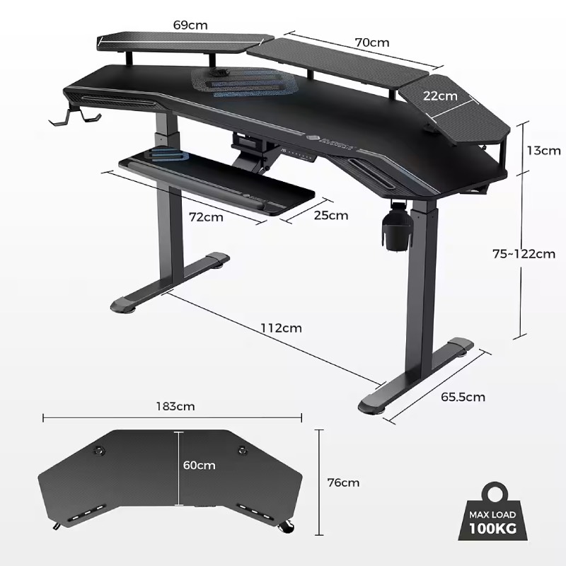 Elektrisch höhenverstellbarer Schreibtisch: "S0MCM0CT" von Eureka Ergonomic im Review von Eureka Ergonomic