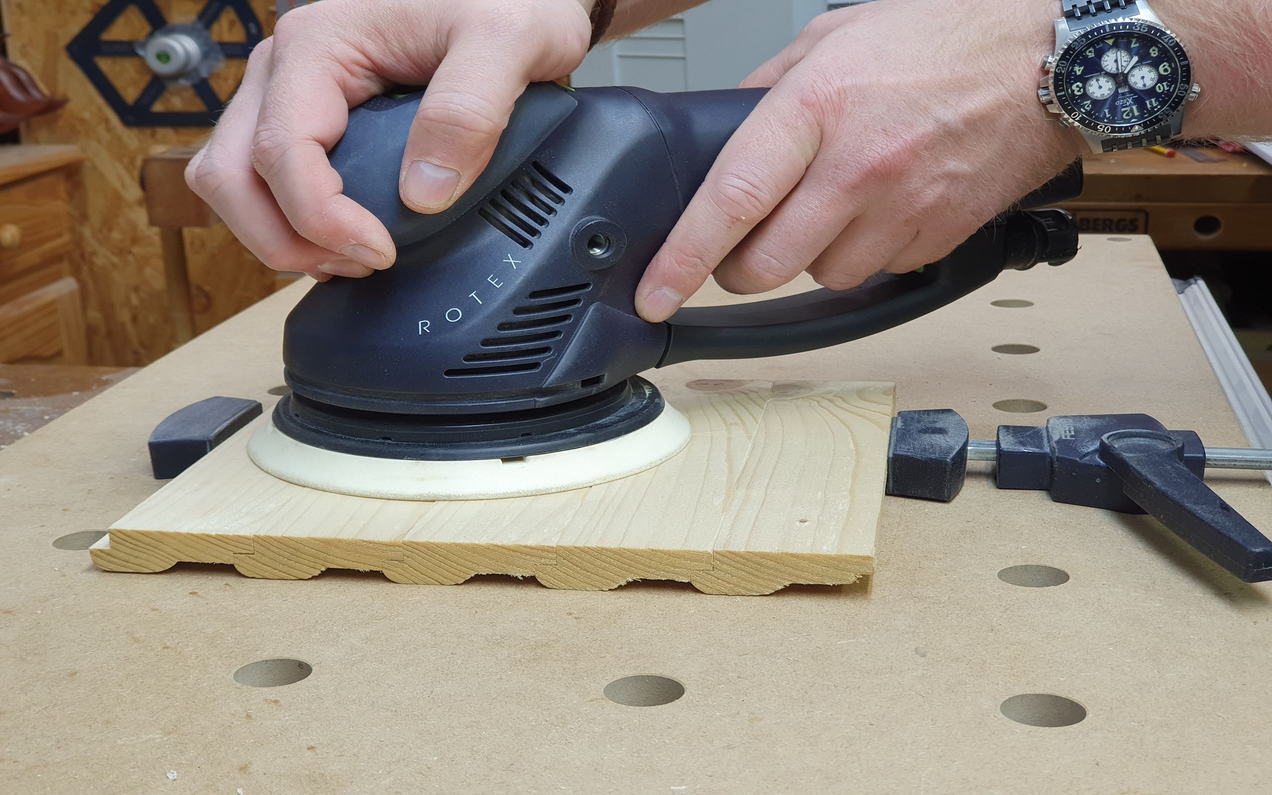 Exzenterschleifer ROTEX RO 150 FEQ-Plus von Festool-In Aktion