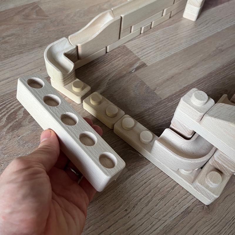 Holz-Murmelbahn: "M2 Basis (145 Teile)" von Baumkinder im Review von Baumkinder ©https://dadslife.de