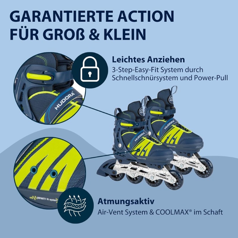 Kinder Inline-Skates "Comfort" von HUDORA
