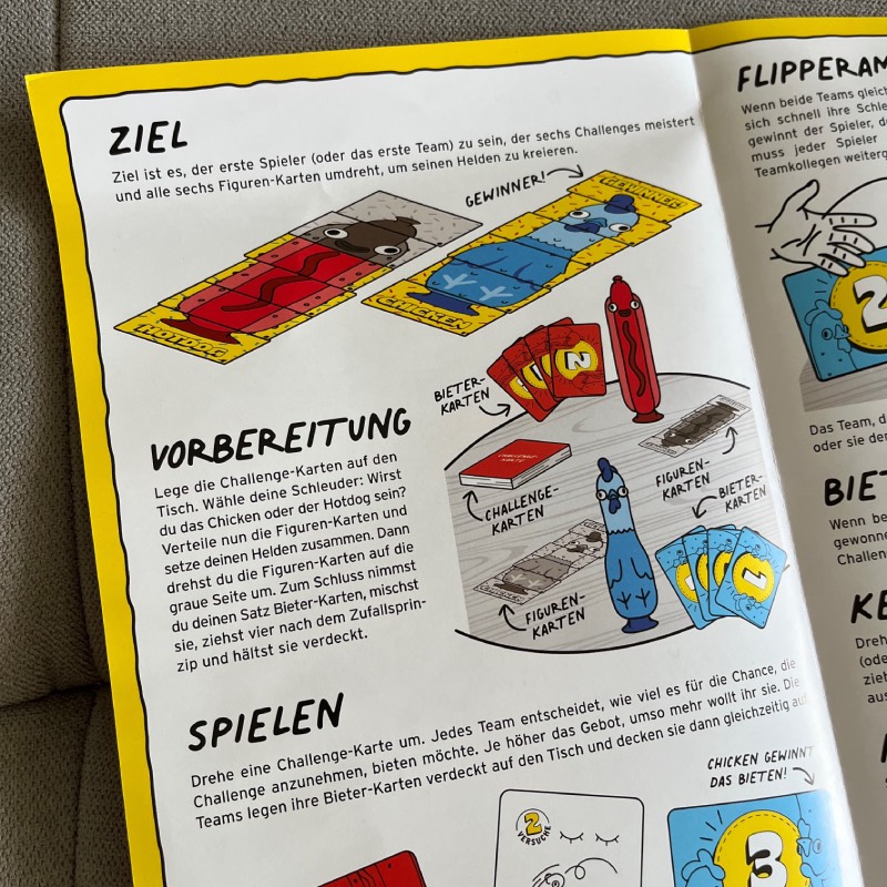 Partyspiel: "Chicken vs Hotdog" von Big Potato Games im Review von Big Potato Games ©https://dadslife.de