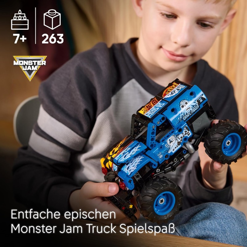 Bau- und Spielset: "Monster Jam Grave Digger Feuer und Eis (42219)" von LEGO im Review von LEGO