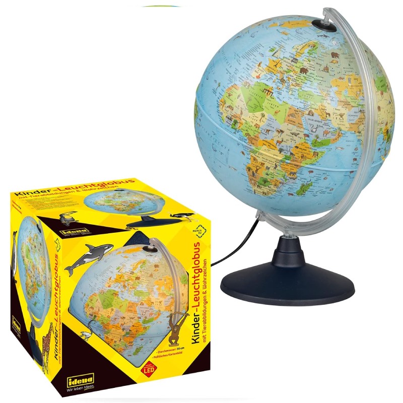 Kinder-Leuchtglobus "Tierabbildungen (30 cm)" von Idena