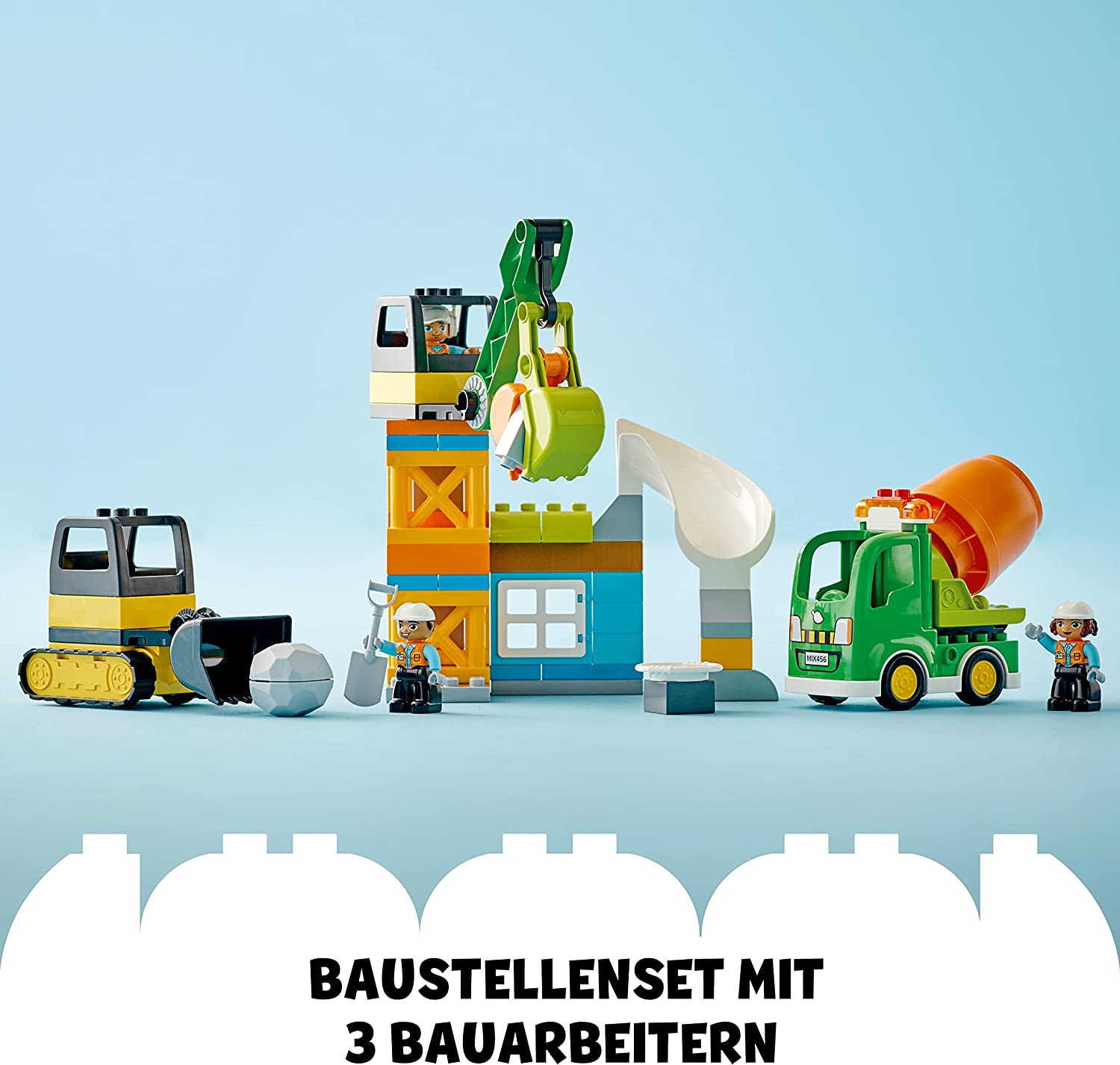 Baustelle mit Baufahrzeugen - duplo Town 10990-Spielfiguren