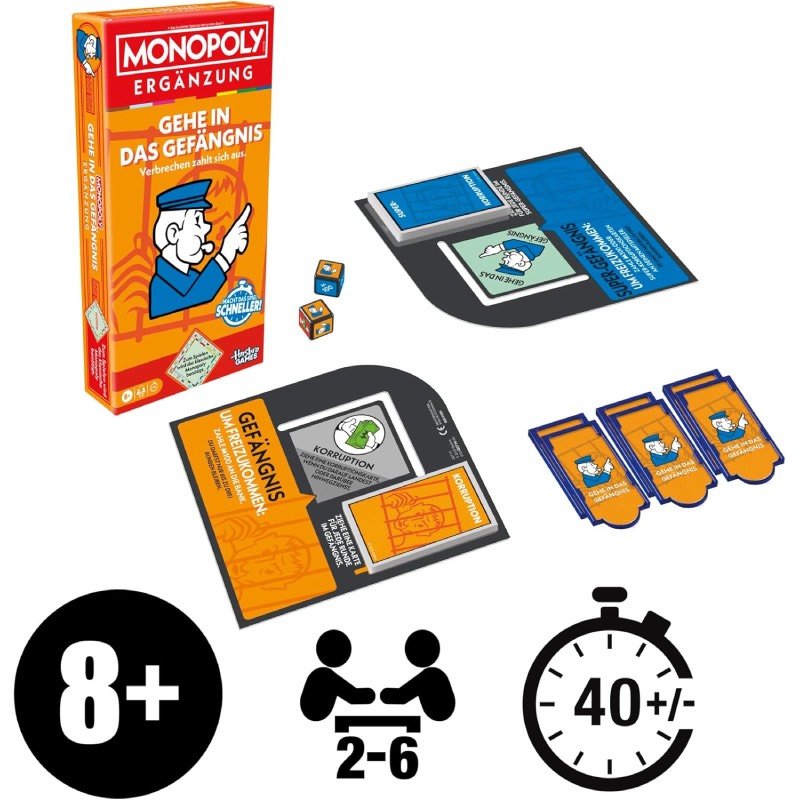 Spiel-Erweiterung: "Monopoly-Ergänzung: Gehe in das Gefängnis" von Hasbro Games im Review von Hasbro Games