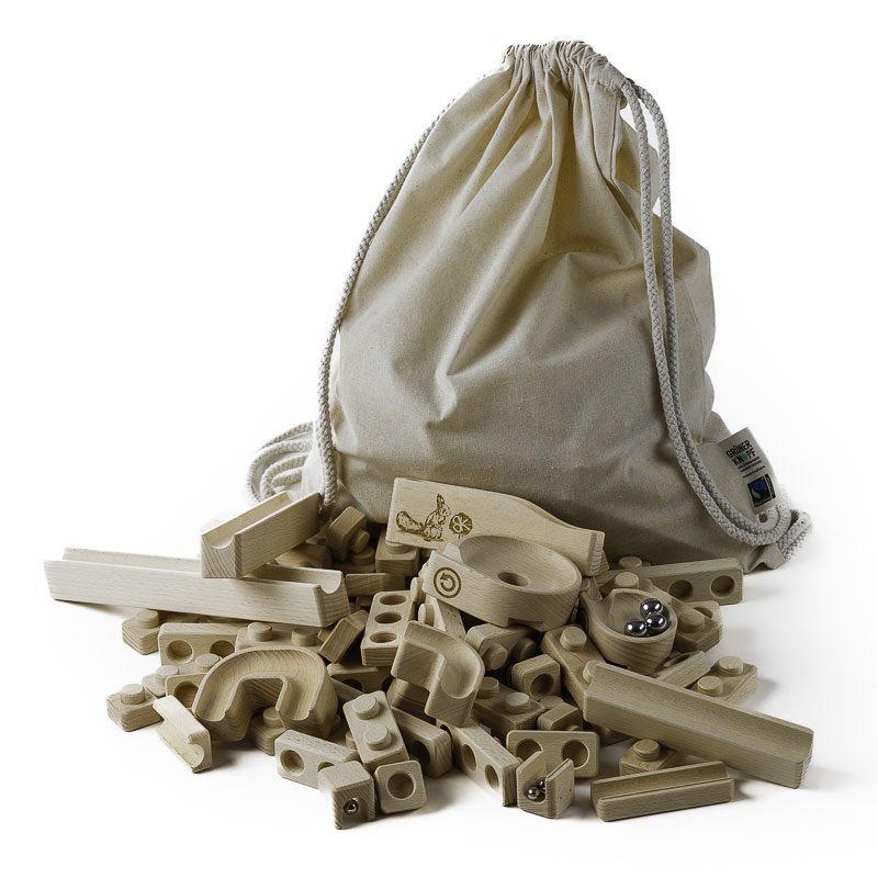 Holz-Murmelbahn: "M2 Basis (145 Teile)" von Baumkinder im Review von Baumkinder