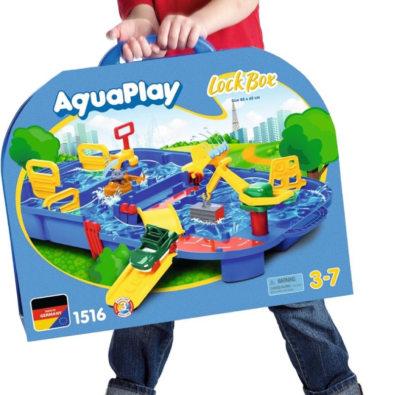 Wasserbahn-Transportkoffer "Lock Box (27 Teile)" von AquaPlay