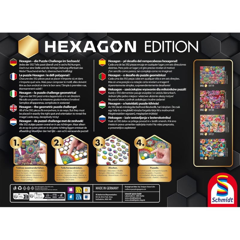Puzzle: "Hexagon Edition (592 Teile)" von Schmidt Spiele im Review von Schmidt Spiele