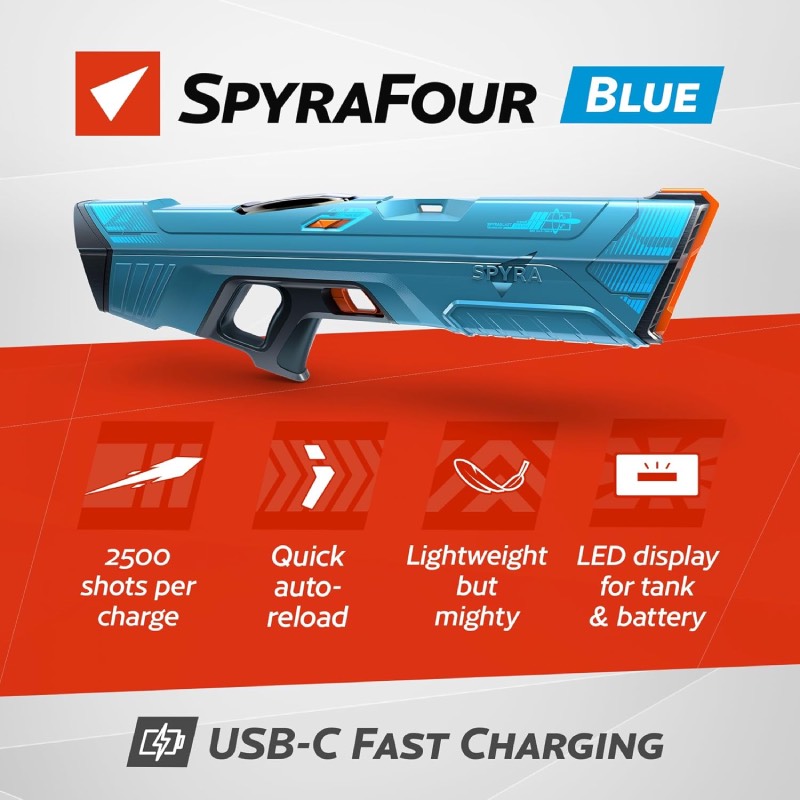 Elektrische Wasserpistole: "SpyraFour" von Spyra im Review von Spyra