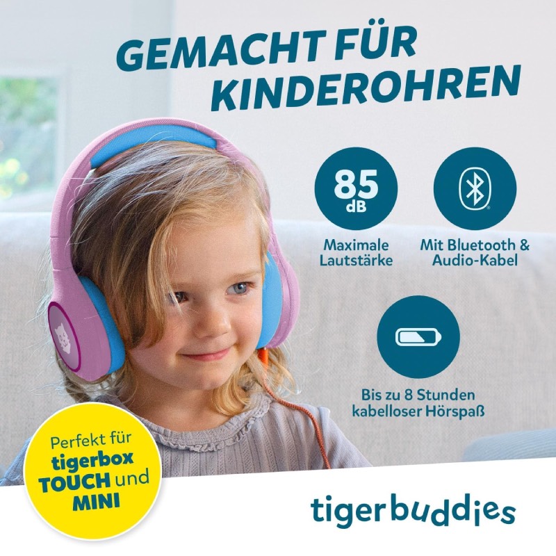 Bluetooth-Kopfhörer für Kinder: "tigerbuddies" von tigermedia im Review von tigermedia