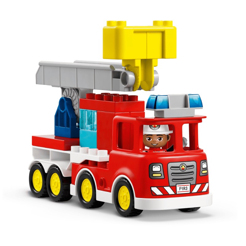 Bau- und Spielset "Löschauto mit Schlauch und Feuerwehrmann (10473)" von LEGO duplo