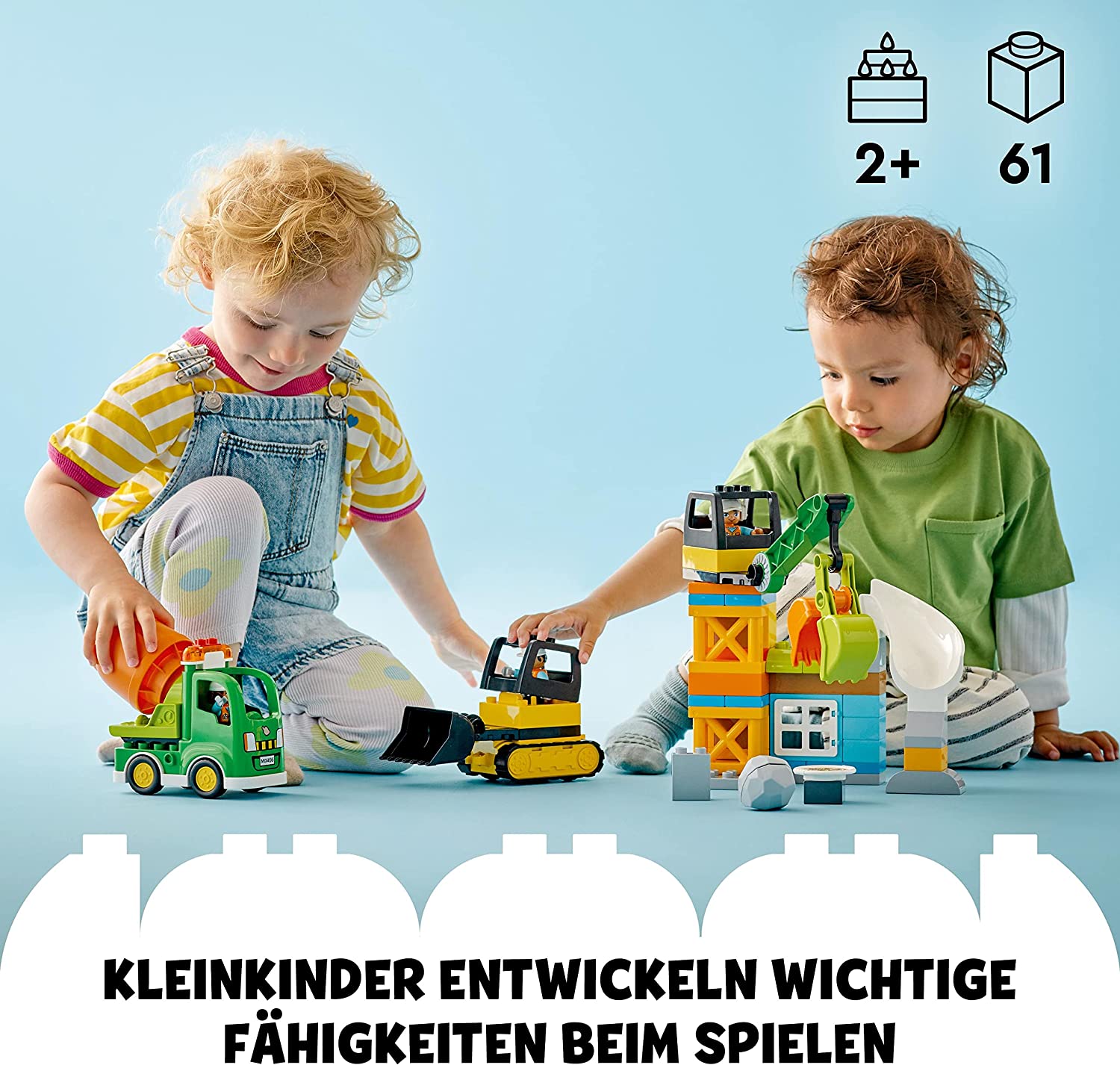 Baustelle mit Baufahrzeugen - duplo Town 10990-Spielspaß