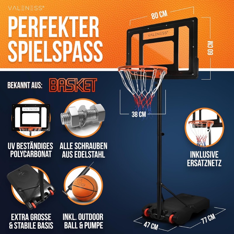 Basketballkorb: "Kinder (155-210 cm)" von Valeness im Review von Valeness