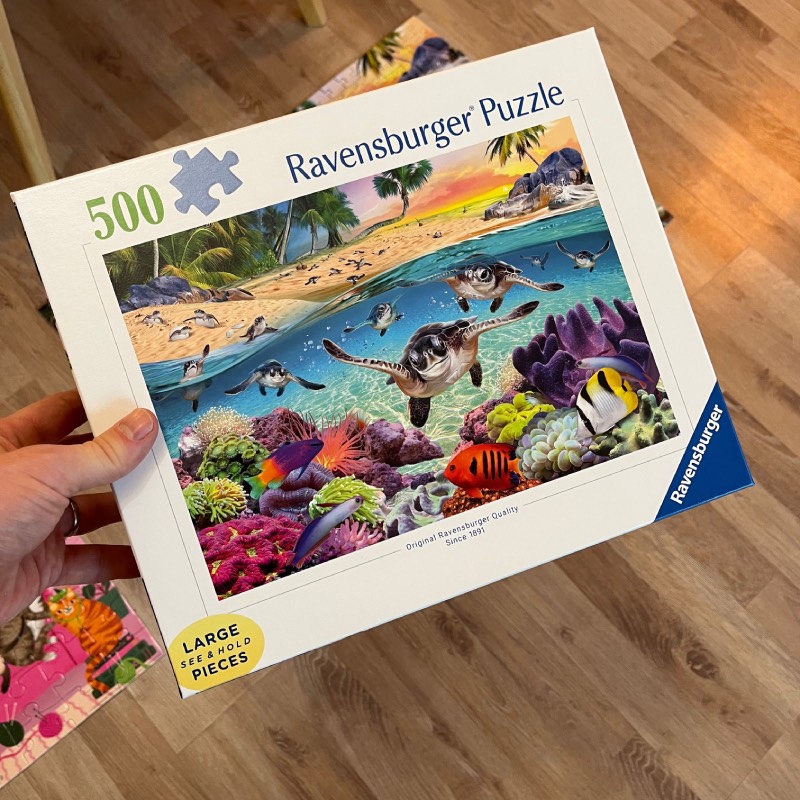 Familienpuzzle: "Meeresschildkröten (500 Teile)" von Ravensburger im Review von Ravensburger ©https://dadslife.de